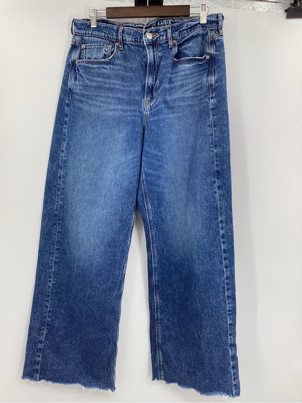 American Eagle Outfitters Wide-Leg Medium Blue Jeans